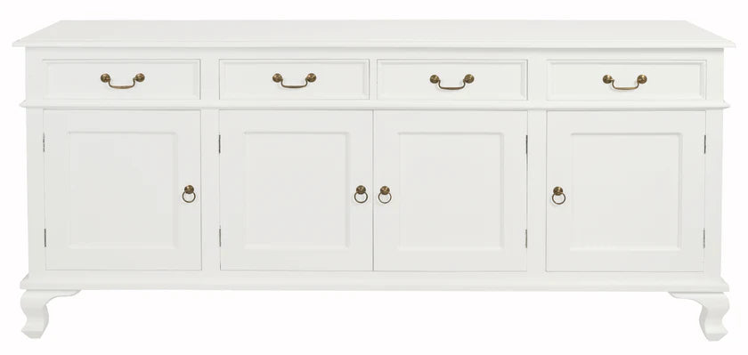 CT Queen Anne Solid Timber 4 Door 4 Drawer Buffet