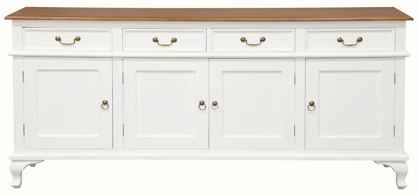 CT Queen Anne Solid Timber 4 Door 4 Drawer Buffet
