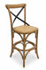 MF Carver Solid Timber Rattan Seat Crossback Counter Stool