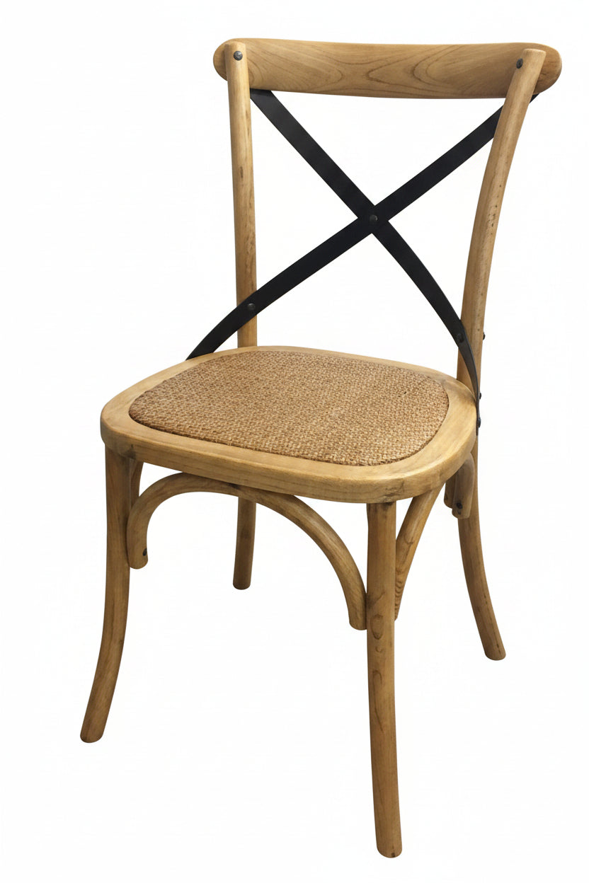 MF Carver Solid Timber Rattan Seat Dining Chair