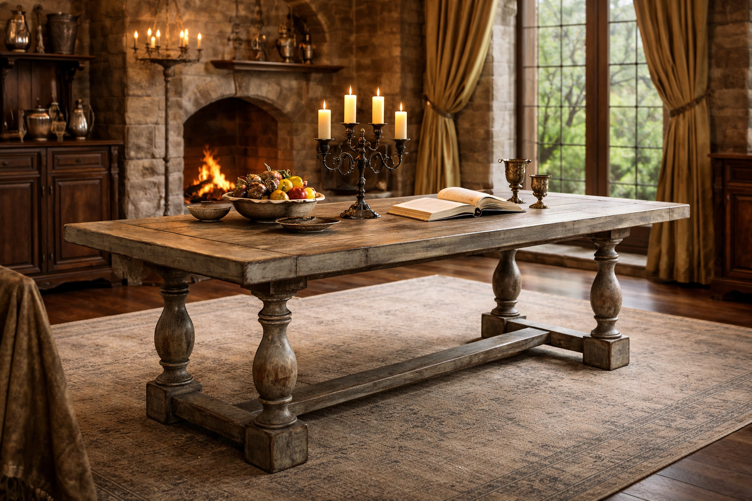 MF Monastery Recycled Oregon Timber Dining Table