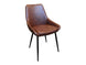 MF Madeleine PU Leather Upholstered Metal Leg Dining Chair