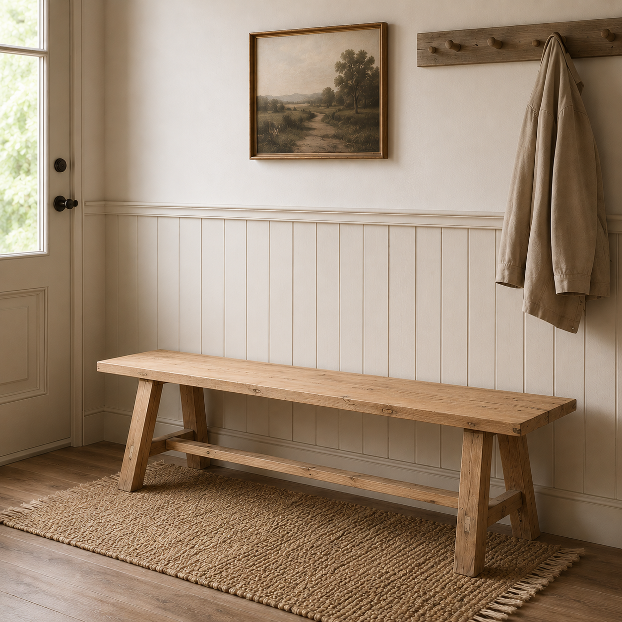 MF Shanghai Recycled Elm Timber Bench