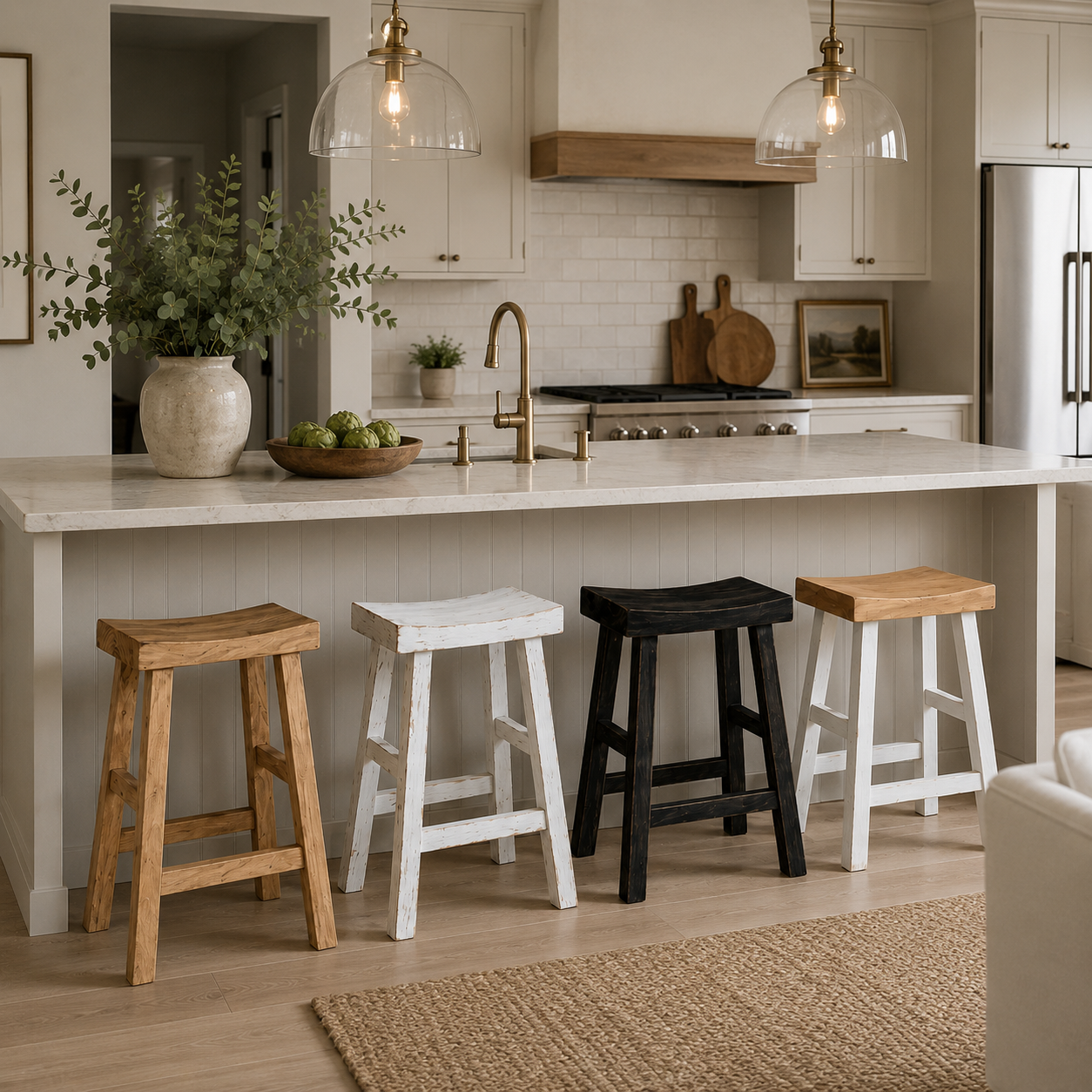 MF Shanghai Recycled Elm Timber Counter Stool