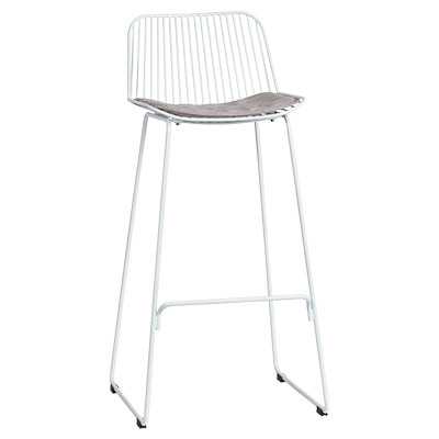 SH Angel Metal Outdoor Stool with Seat Cushion