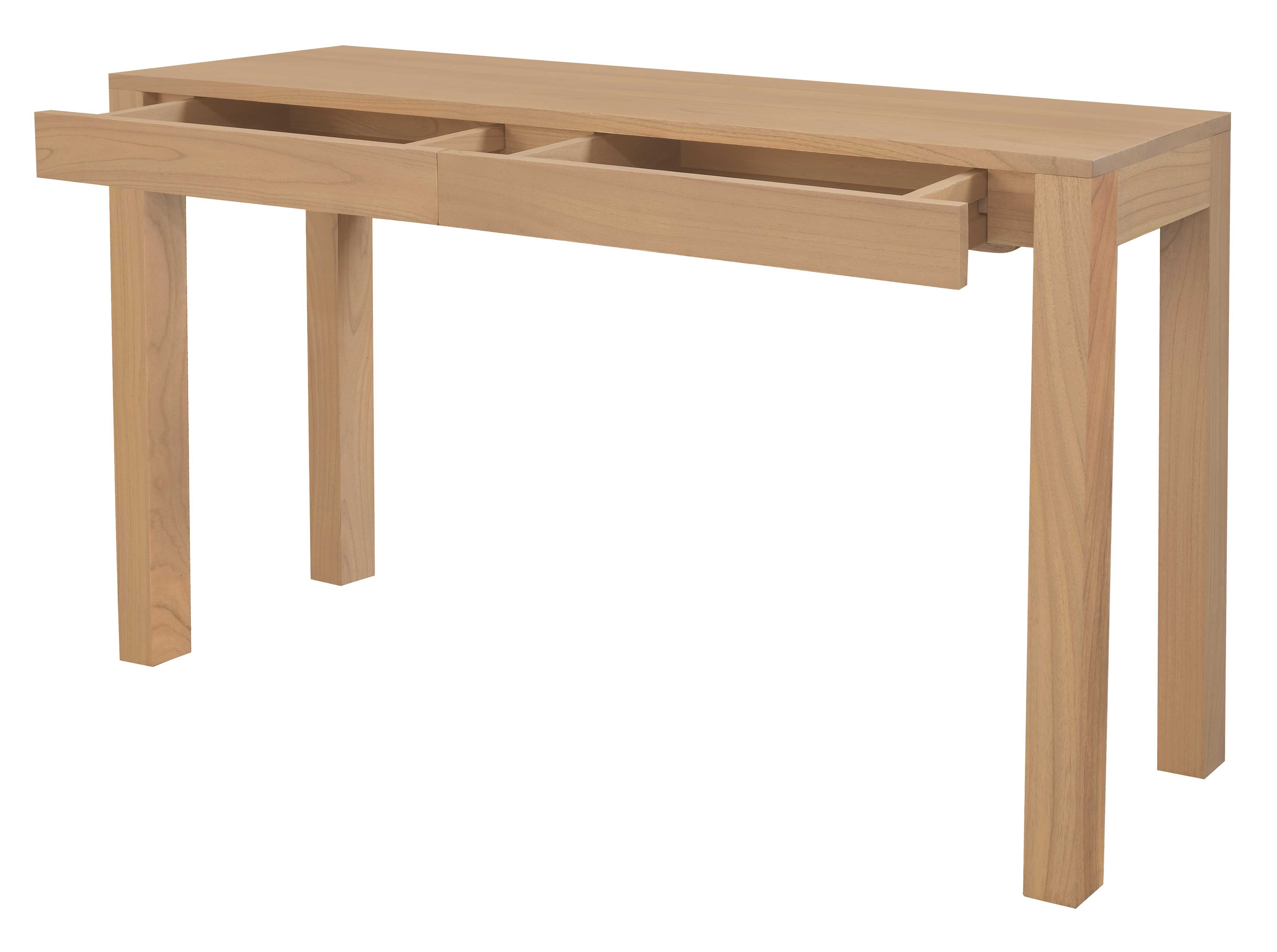CT Amsterdam Solid Mindi Timber 2 Drawer Sofa Table