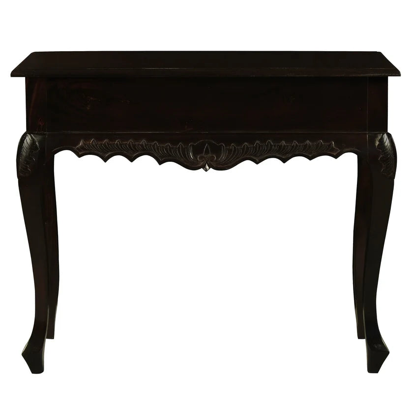CT Jepara Solid Timber 1 Drawer Carved Sofa Table