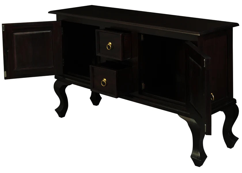 CT Queen Anne Solid Timber 2 Door 2 Drawer Sofa Table