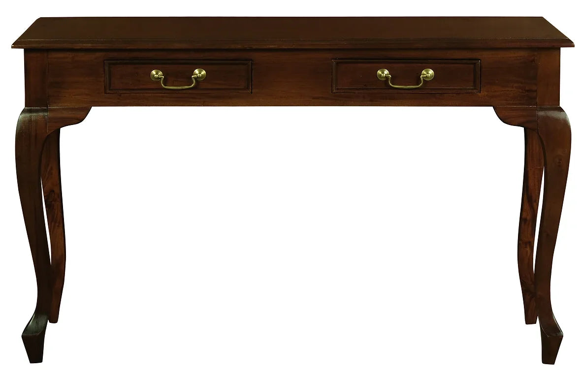 CT Queen Ann Solid Timber 2 Drawer Sofa Table