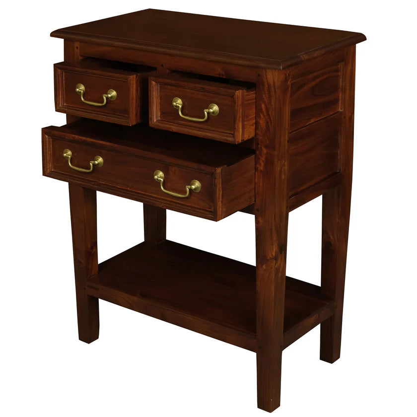 CT Tasmania Solid Timber 3 Drawer Sofa Table