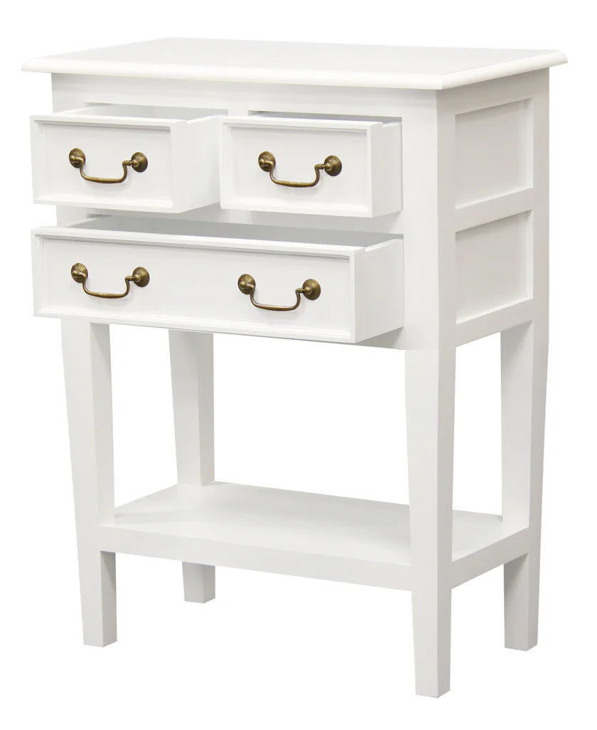 CT Tasmania Solid Timber 3 Drawer Sofa Table