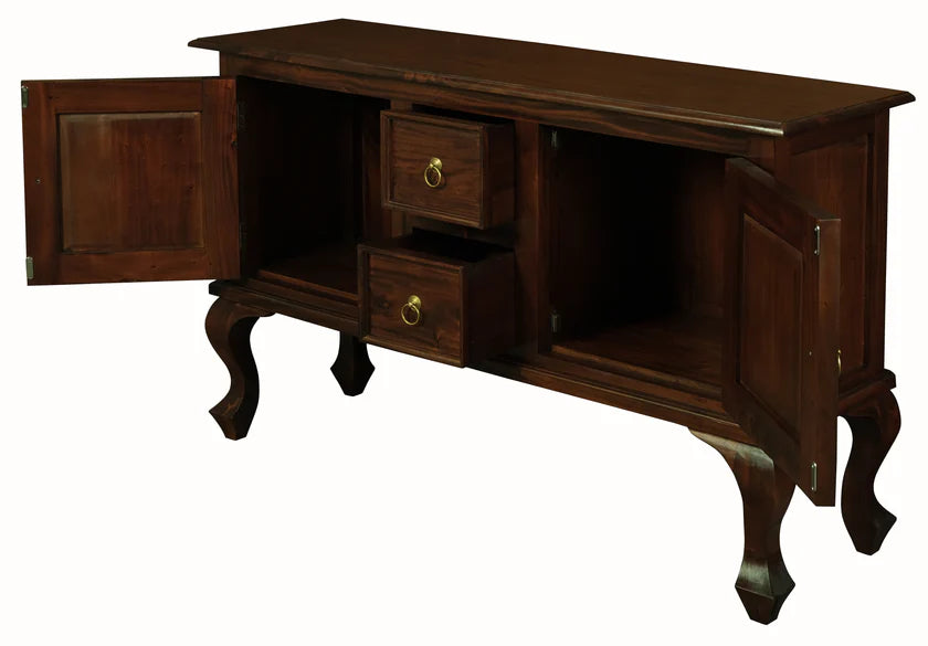 CT Queen Anne Solid Timber 2 Door 2 Drawer Sofa Table