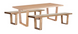 VI Airlie 240cm Dining Table with 2x190cm Benchs Natural-3PC Kit