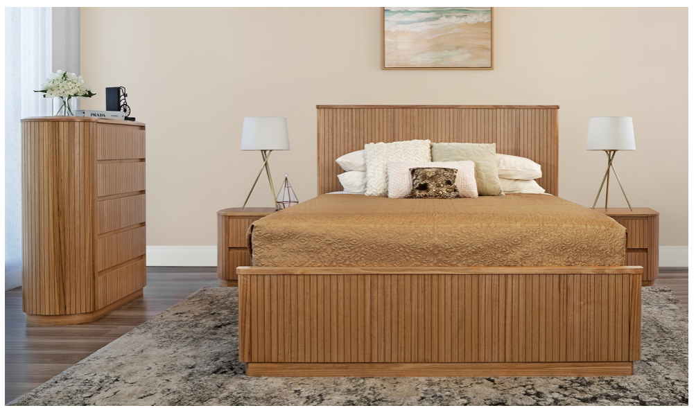 VI Adsila Queen and King Beds - Natural Ash