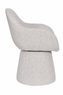 VI Adsila Carter Fabric Upholstered Swivel Dining Chair