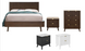 VI Cotswold Queen Bed, 2 x Bedside & Tallboy Kit (4pcs)