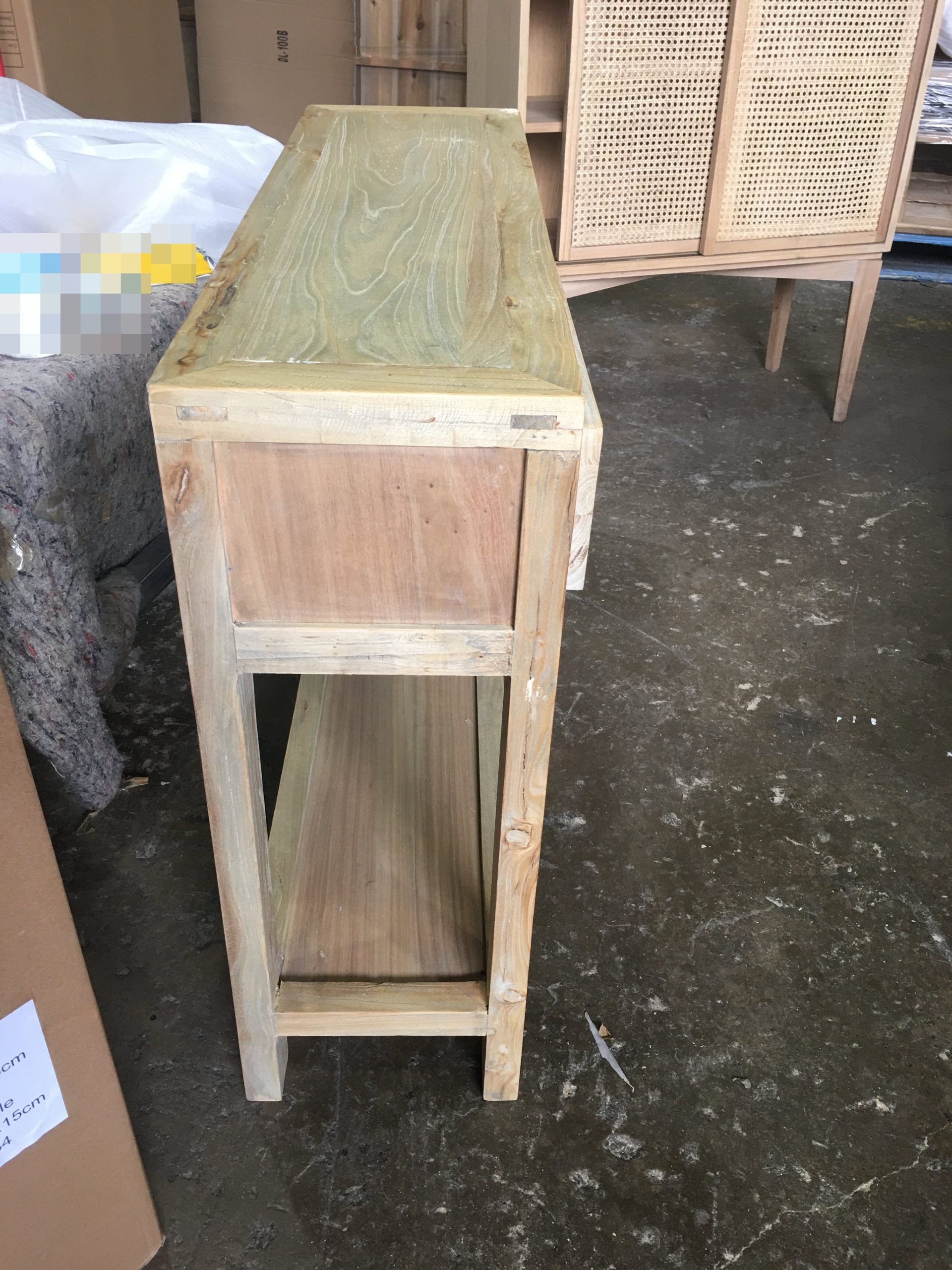 MF Chinese Antique Reproduction 2-Drawer Hall Table with Shelf