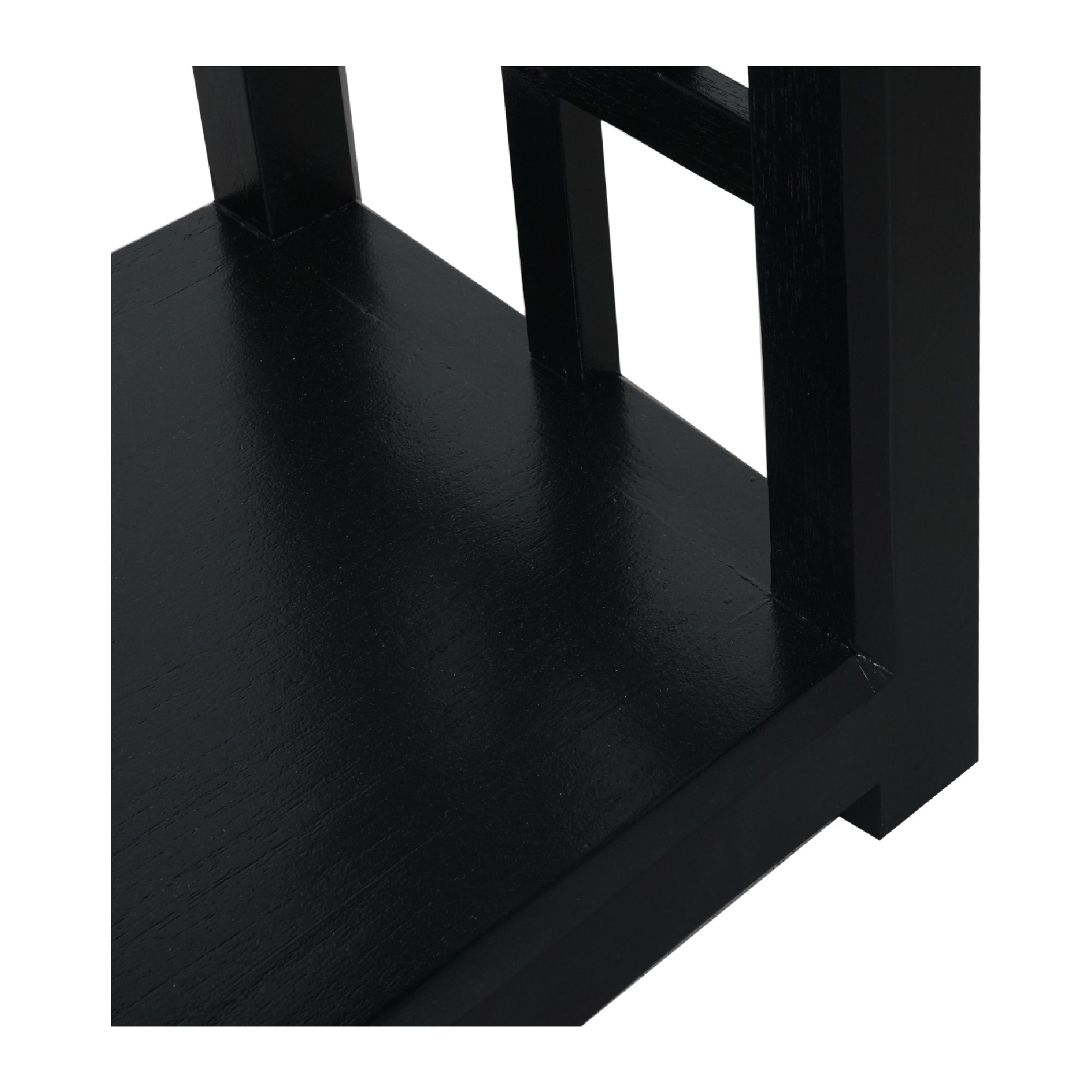 CR Evan Solid Timber Side Table with Bottom Shelf