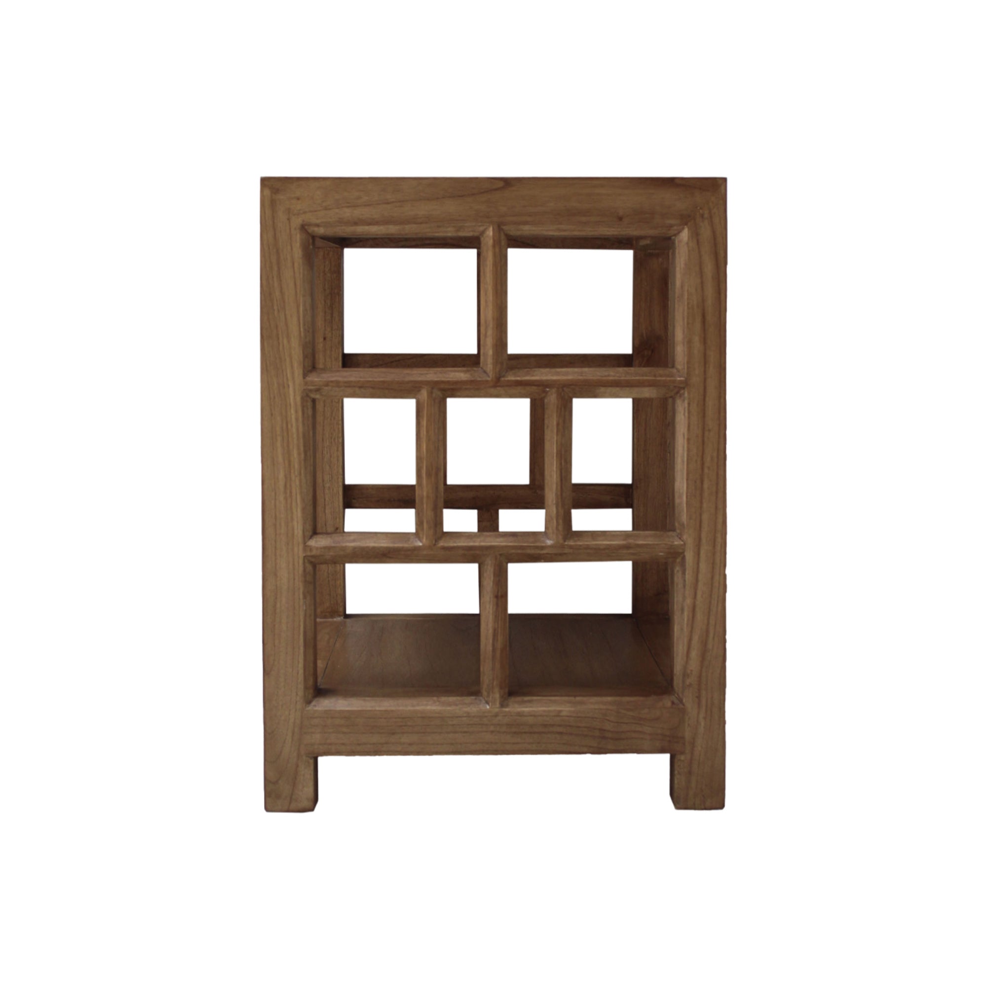 CR Evan Solid Timber Side Table with Bottom Shelf