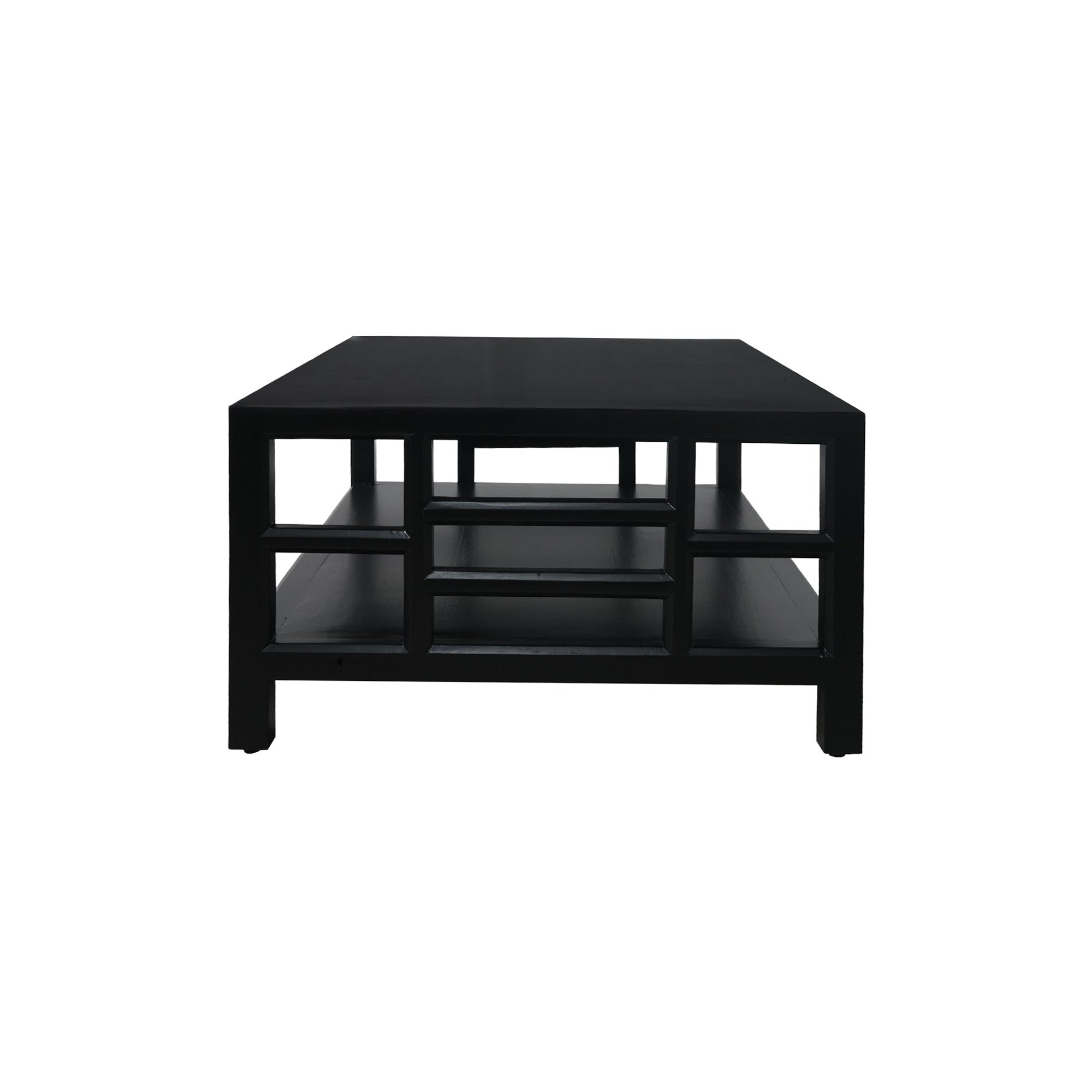 CR Evan Solid Timber Coffee Table with Shelf