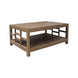 CR Evan Solid Timber Coffee Table with Shelf