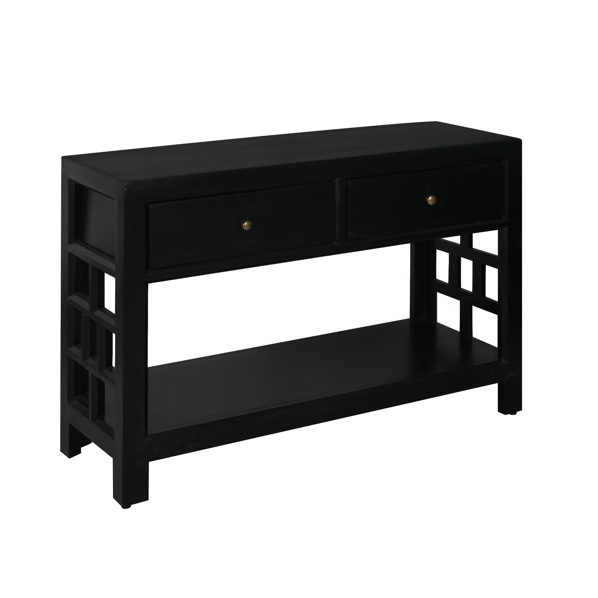 CR Evan Solid Timber 2 Drawer Console Table
