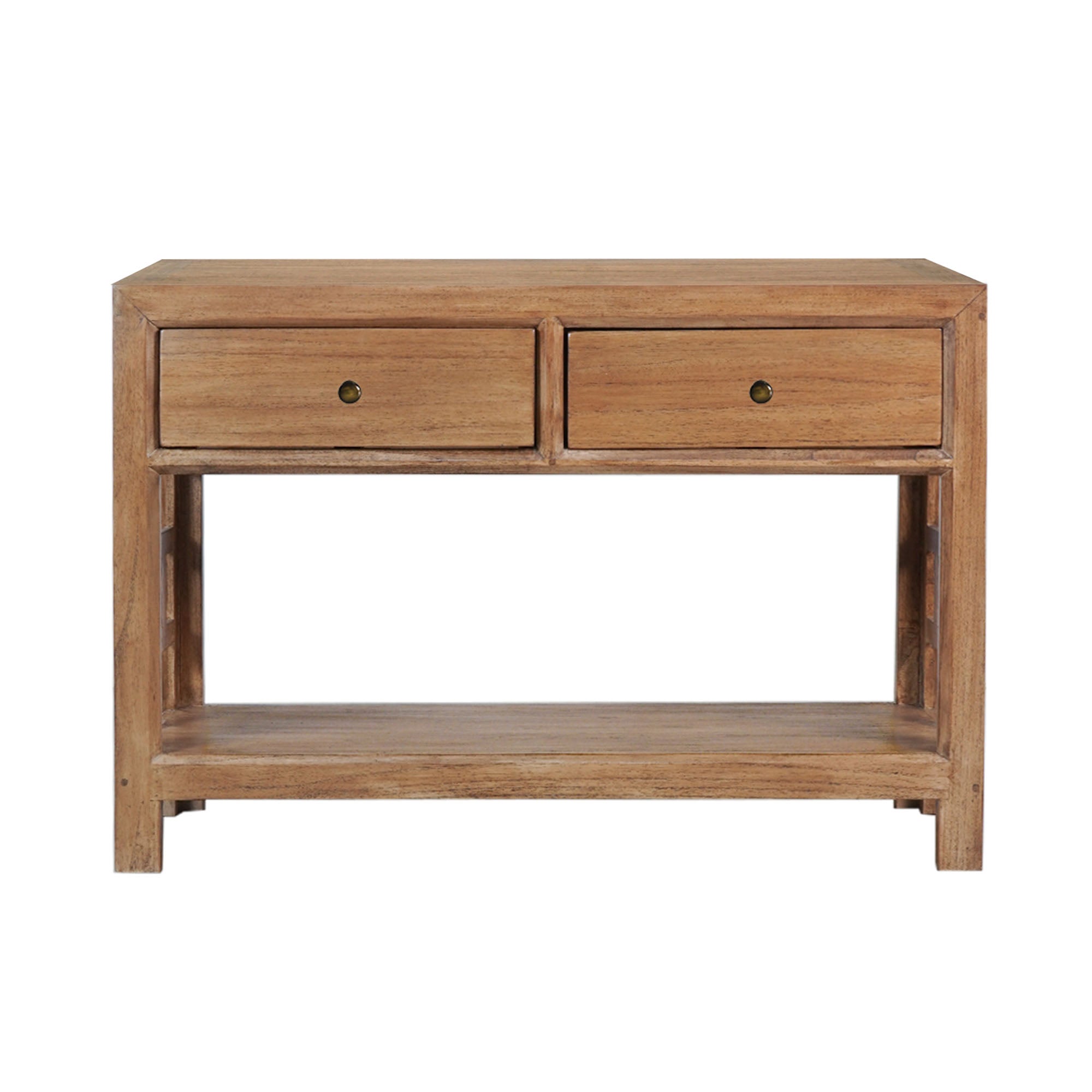 CR Evan Solid Timber 2 Drawer Console Table