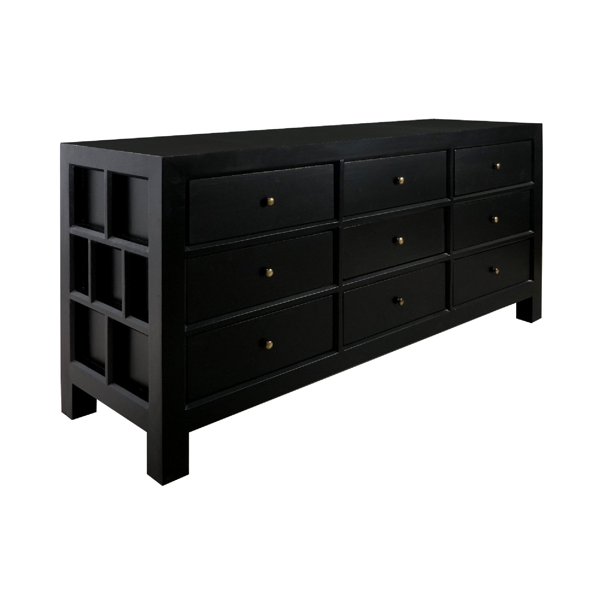 CR Evan Solid Timber 9 Drawer Chest