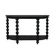 CR Carob Turned Leg Solid Timber Console Table with Shelf
