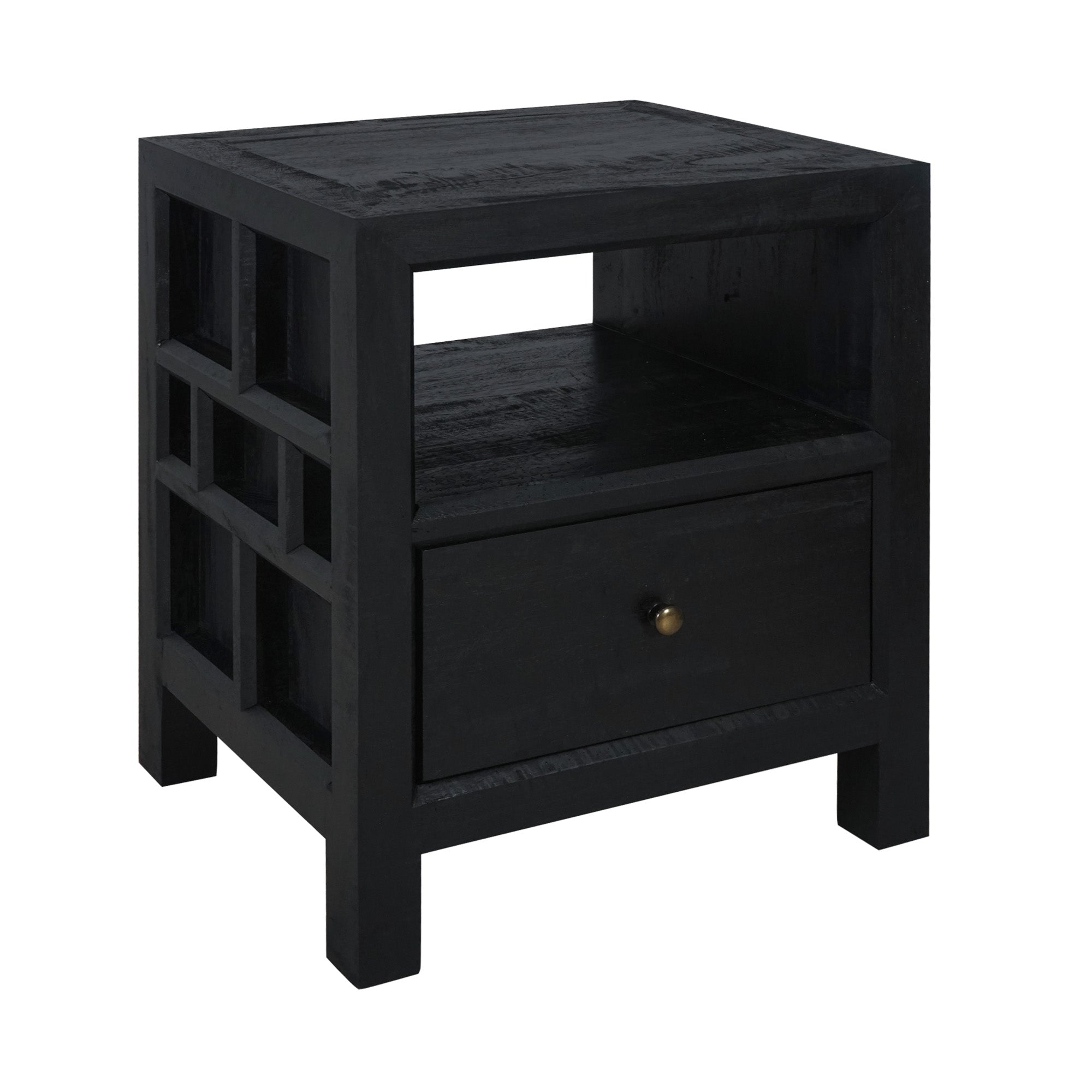 CR Evan Solid Timber 1 Drawer Bedside Table