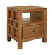 CR Evan Solid Timber 1 Drawer Bedside Table