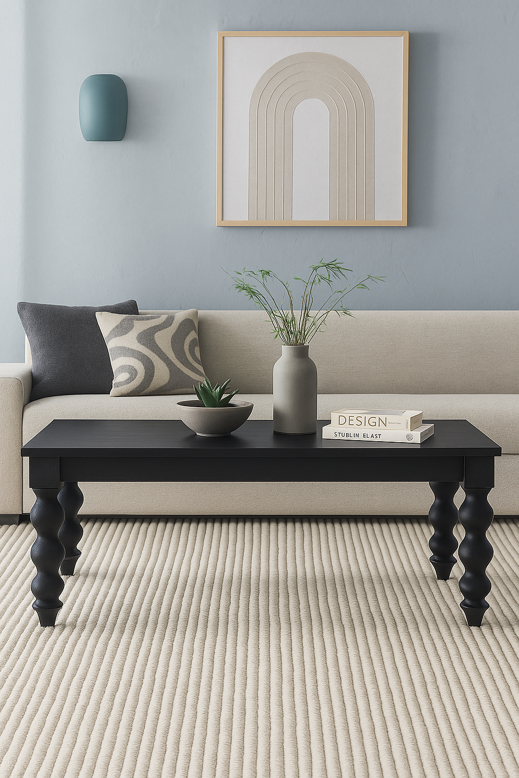 CR Carob Solid Timber Turned Leg Coffee Table