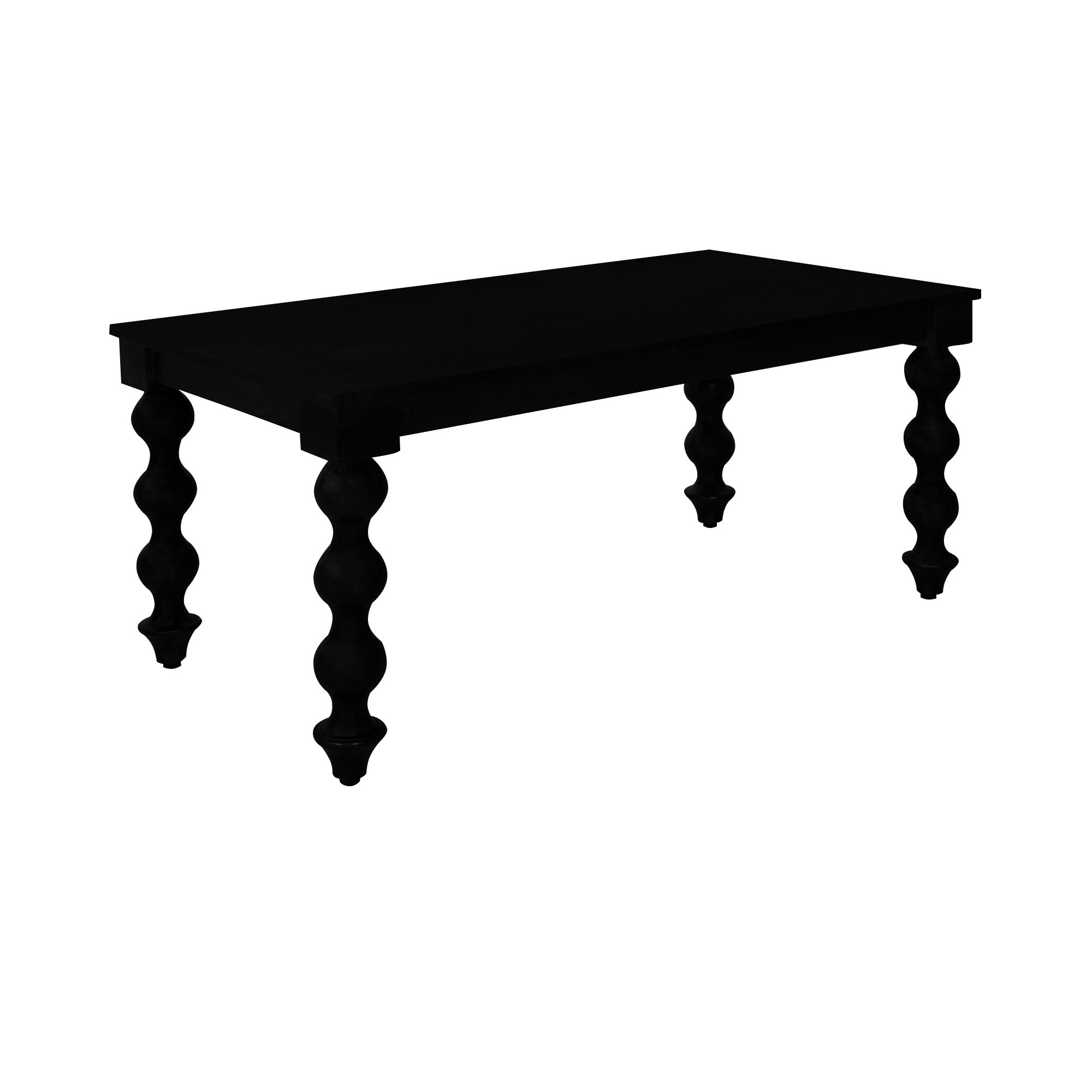 CR Carob Solid Timber Turned Leg Coffee Table