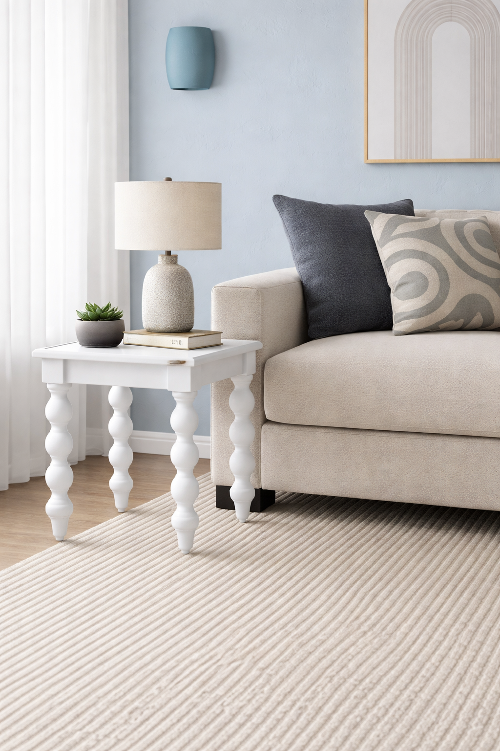 CR Carob Solid Timber Turned Leg Side Table