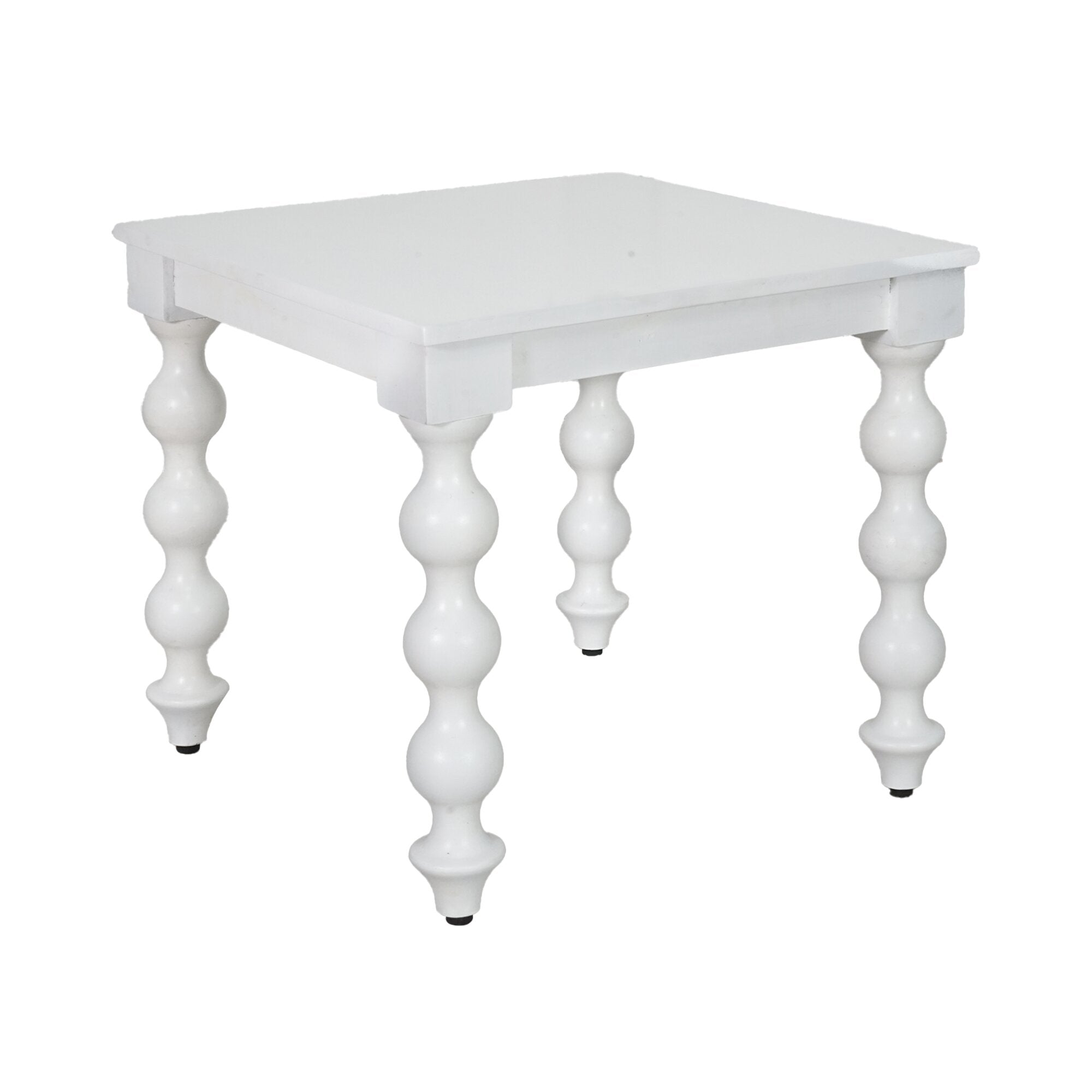 CR Carob Solid Timber Turned Leg Side Table
