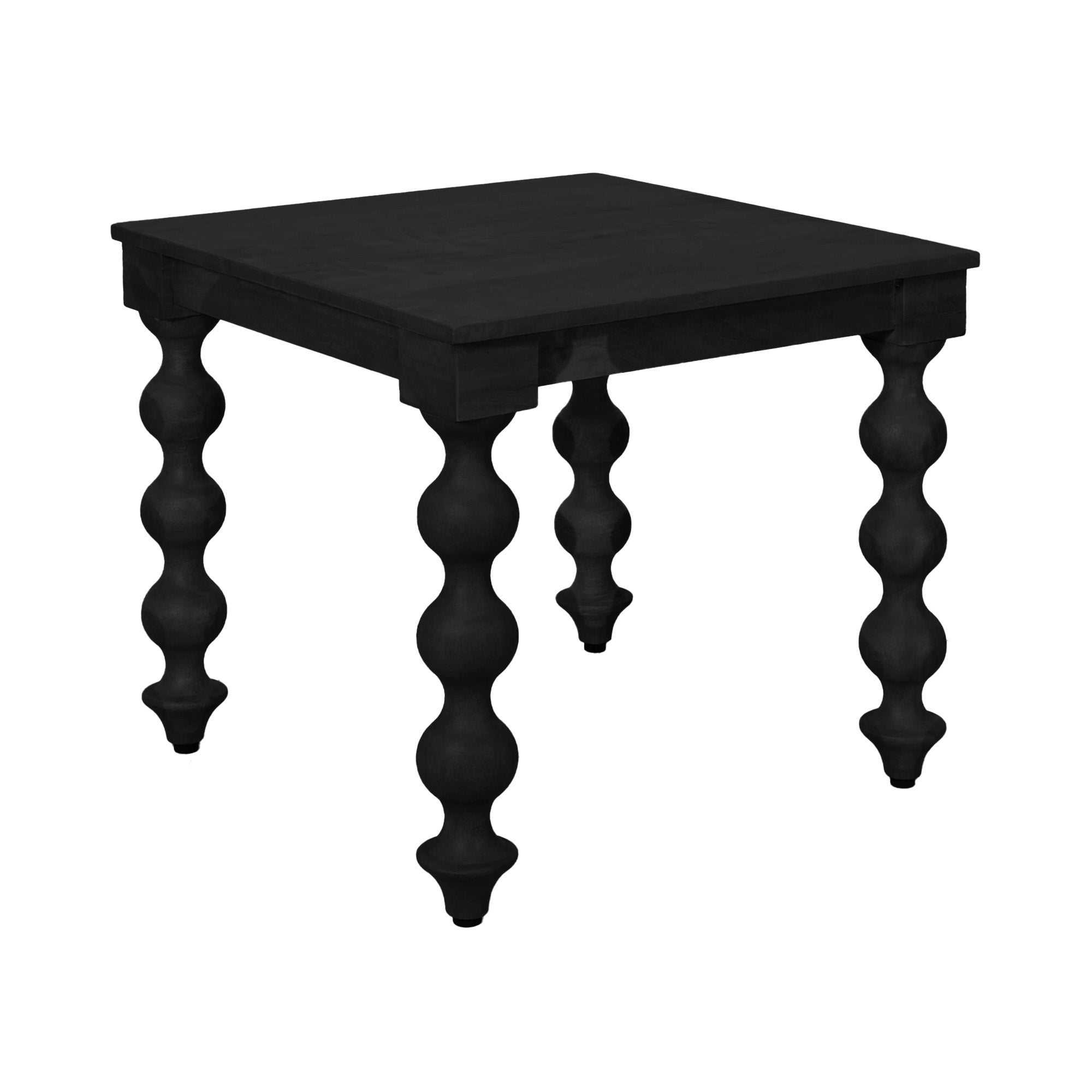 CR Carob Solid Timber Turned Leg Side Table