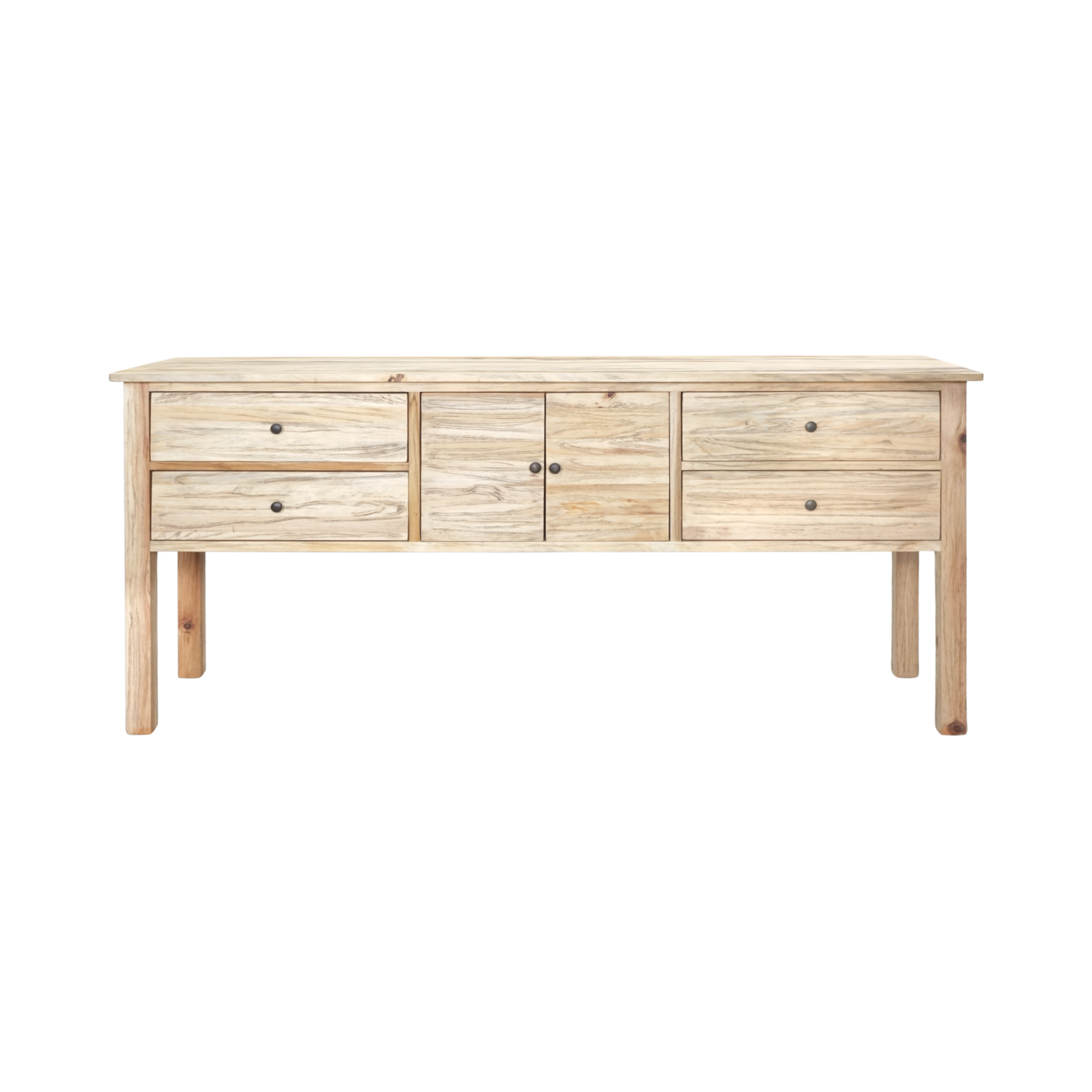 CR Sonoma Solid Timber 4 Drawer 2 Door Buffet