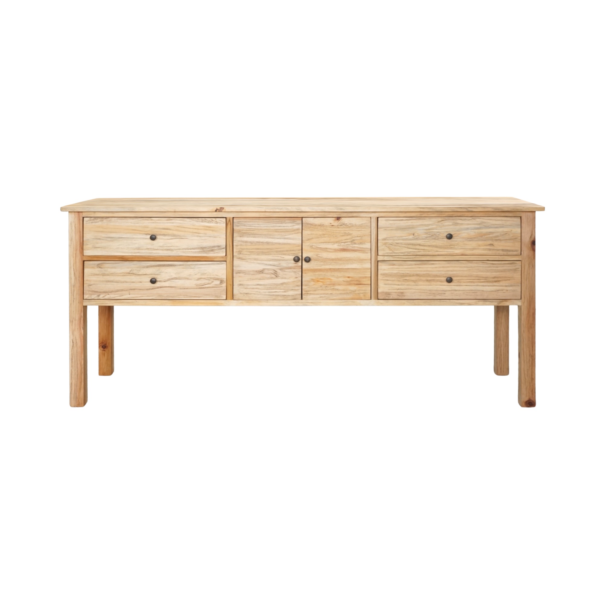 CR Sonoma Solid Timber 4 Drawer 2 Door Buffet