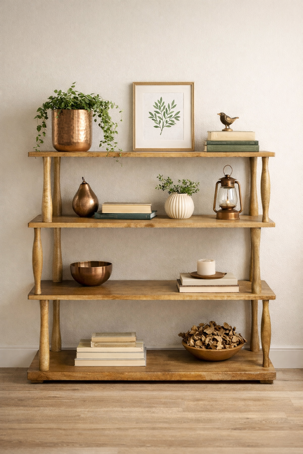 CR Carlos Solid Timber 3 Shelf Bookcase