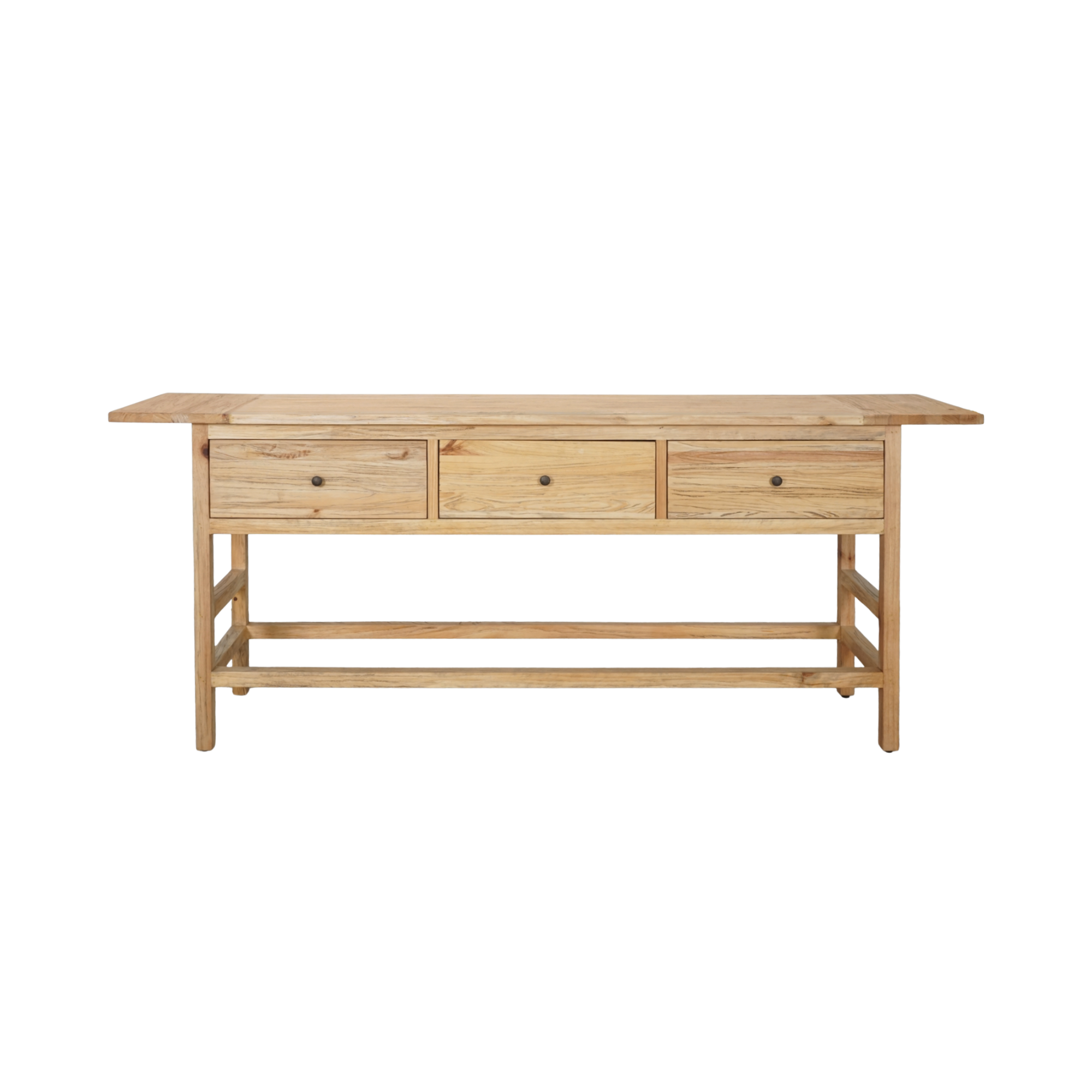 CR Sonoma Solid Timber 3 Drawer Console Table