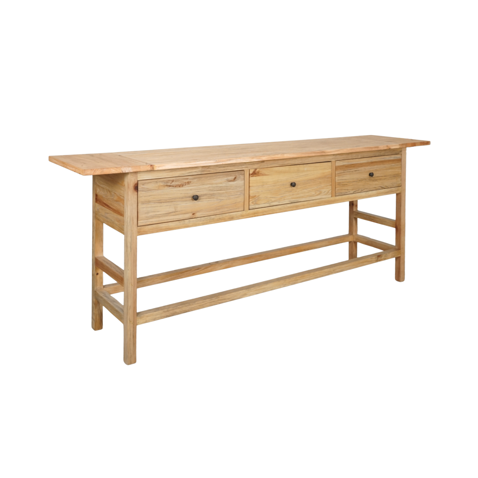 CR Sonoma Solid Timber 3 Drawer Console Table