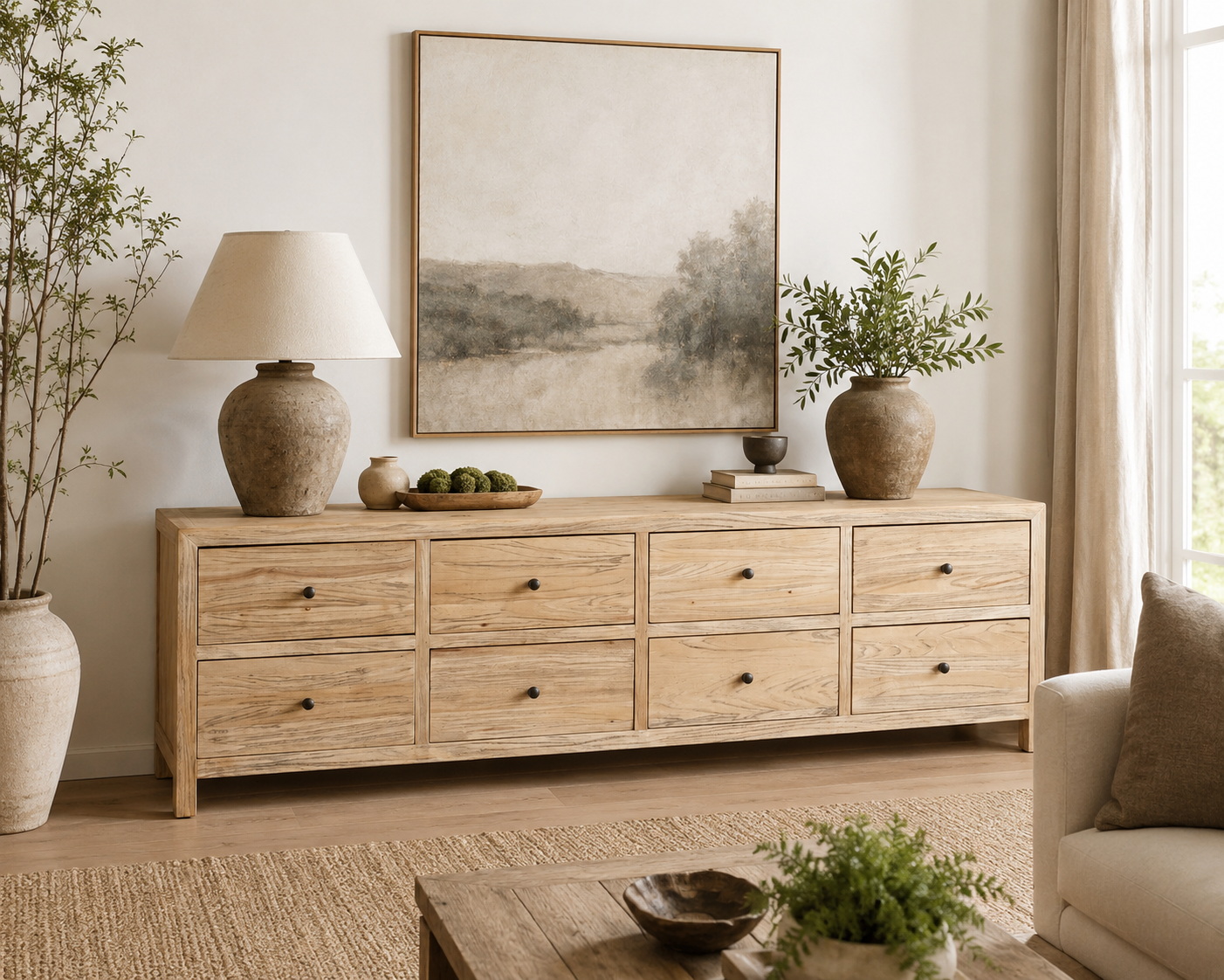 CR Sonoma Solid Timber 8 Drawer Buffet