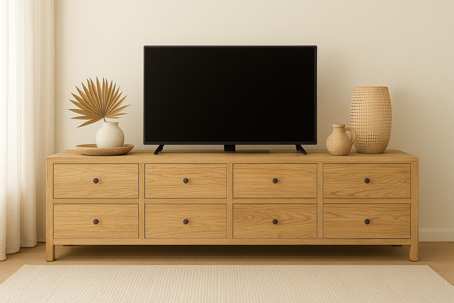 CR Sonoma Solid Timber 8 Drawer Buffet