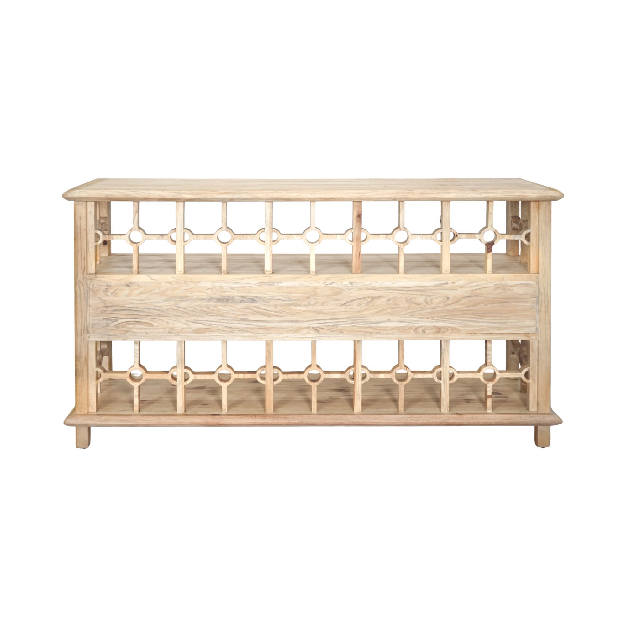 CR  Sonoma Solid Timber 3 Drawer 2 Shelf Open Buffet