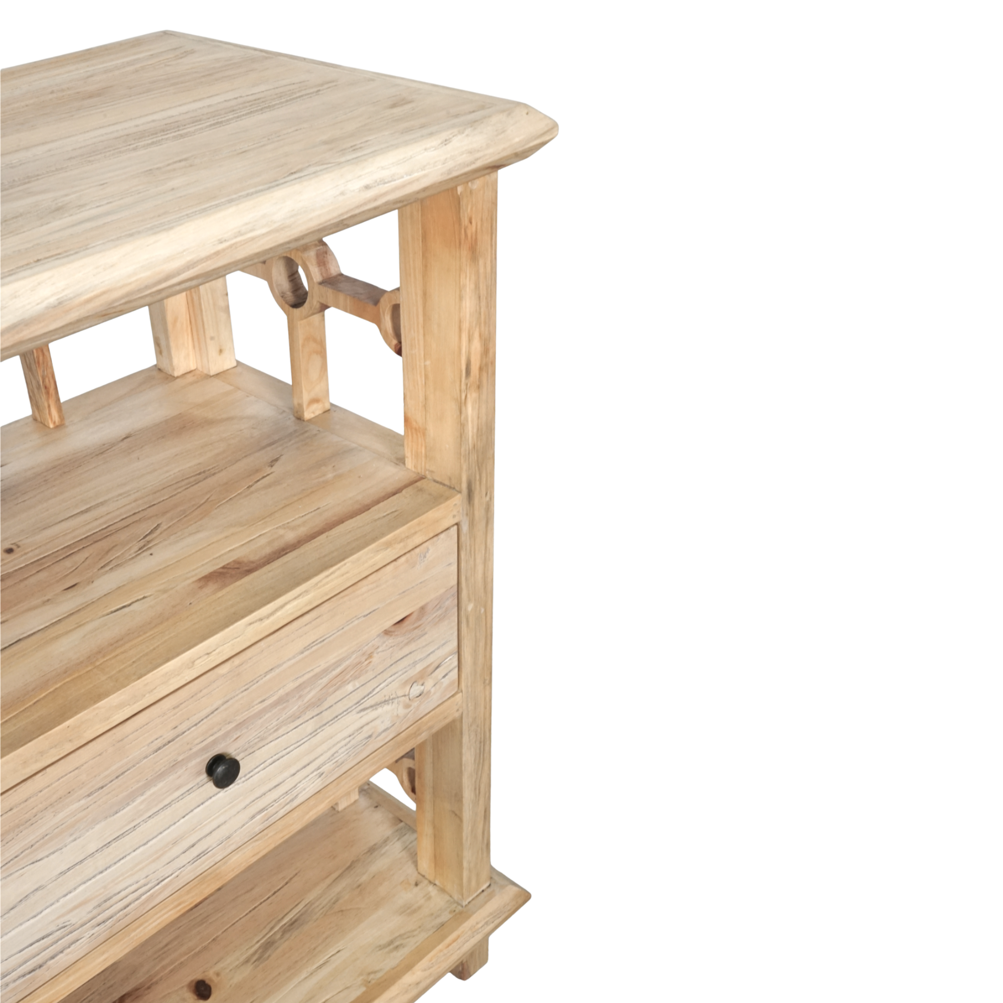 CR  Sonoma Solid Timber 3 Drawer 2 Shelf Open Buffet