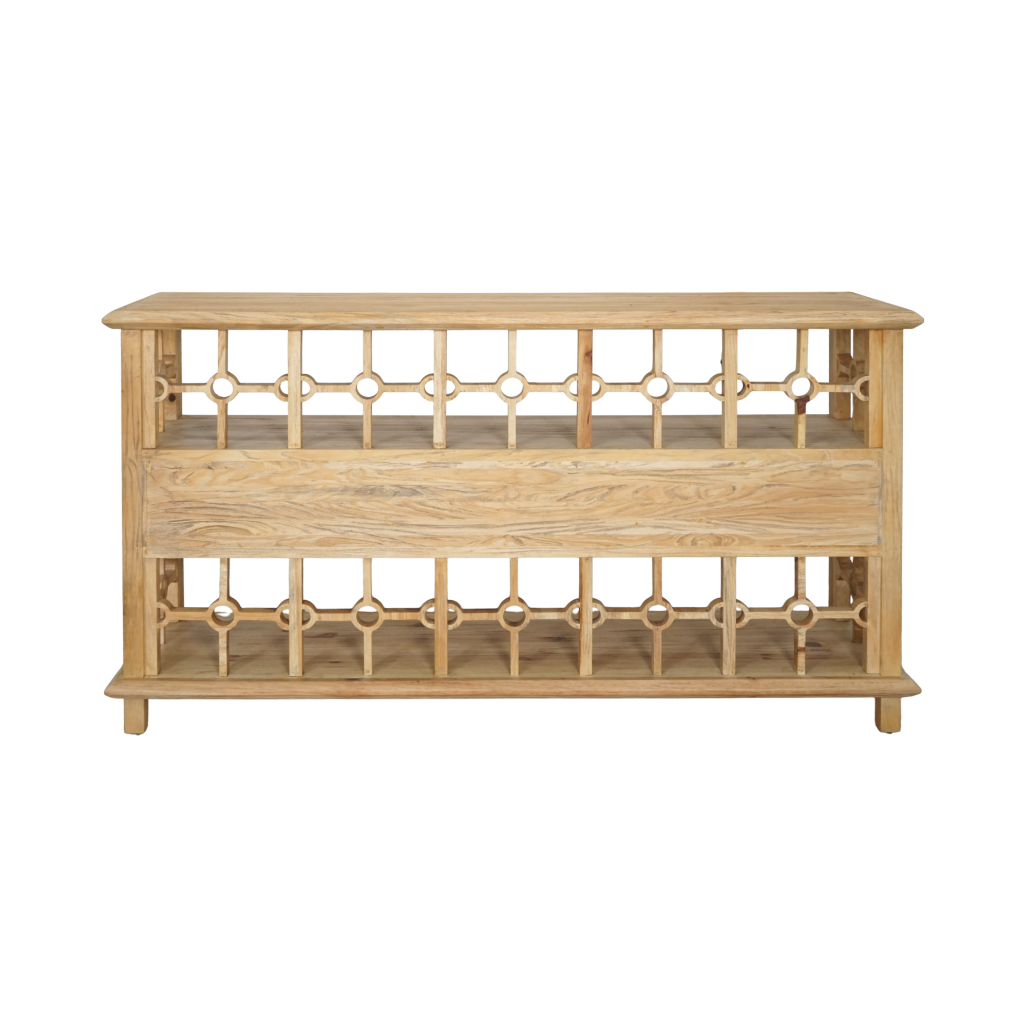 CR  Sonoma Solid Timber 3 Drawer 2 Shelf Open Buffet