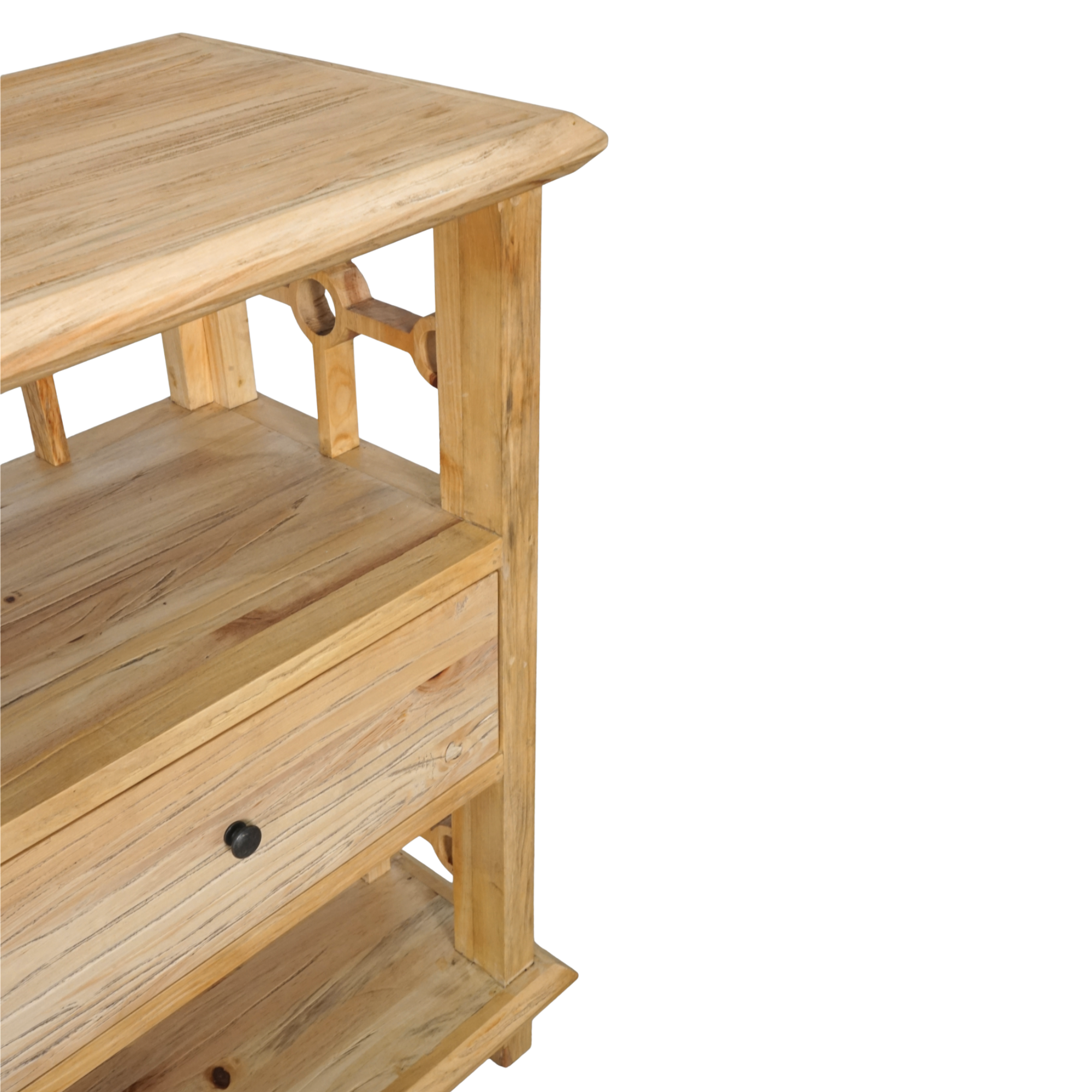 CR  Sonoma Solid Timber 3 Drawer 2 Shelf Open Buffet