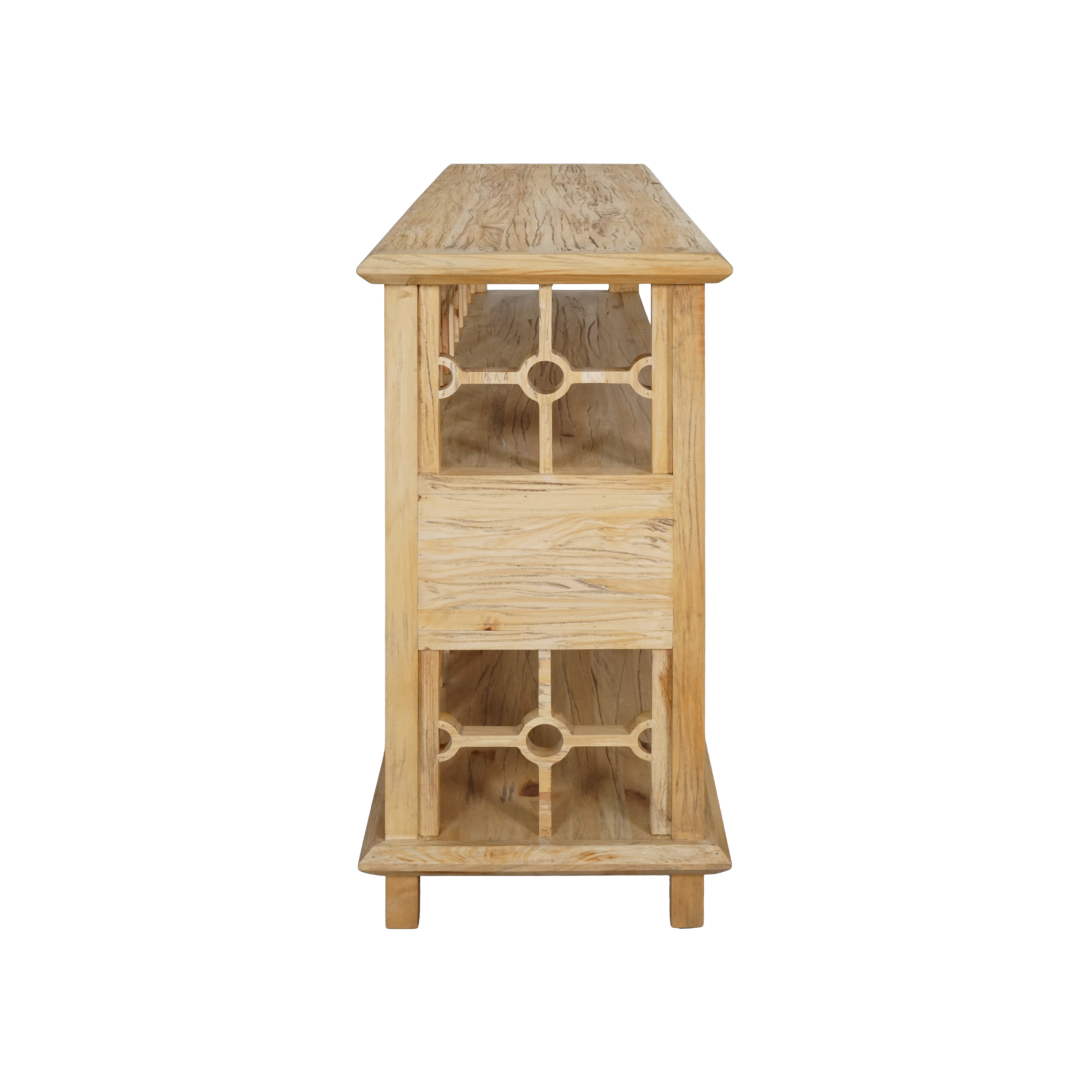 CR  Sonoma Solid Timber 3 Drawer 2 Shelf Open Buffet