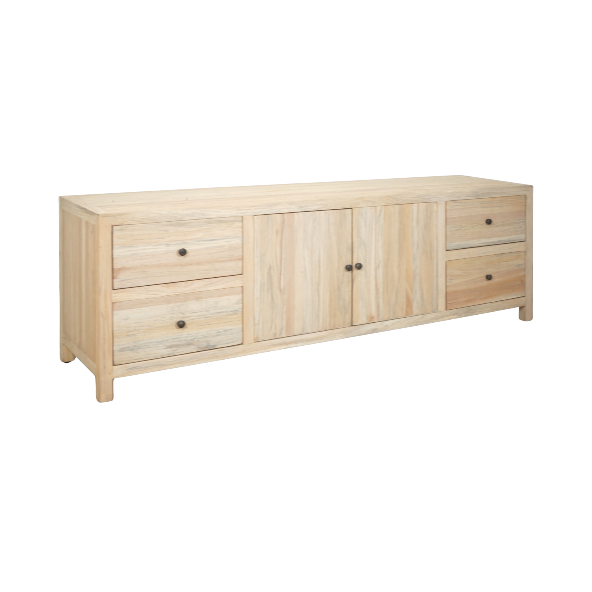 CR Sonoma Solid Timber 4 Drawer 2 Door Cabinet