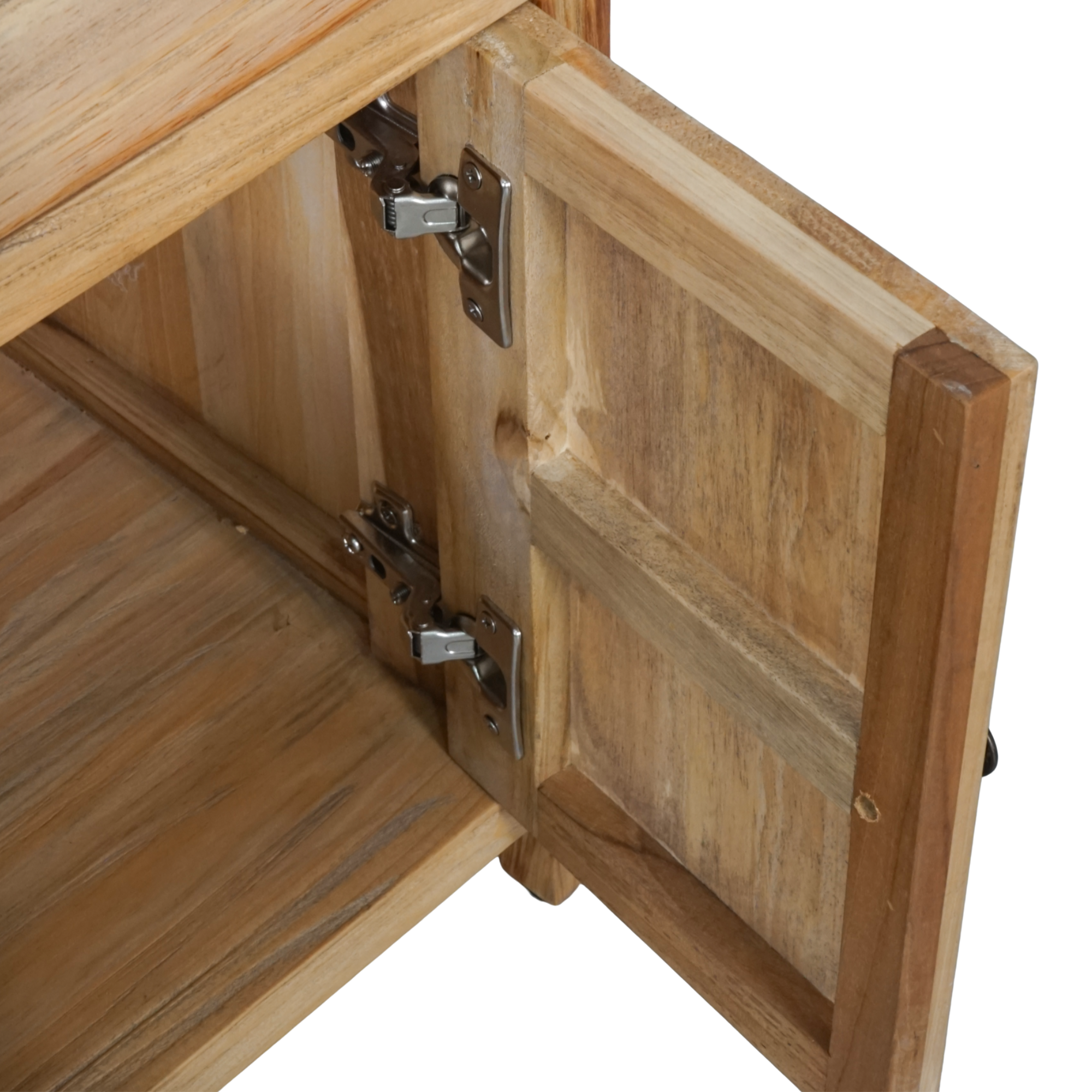 CR Sonoma Solid Timber 1 Drawer 2 Door Bedside Table